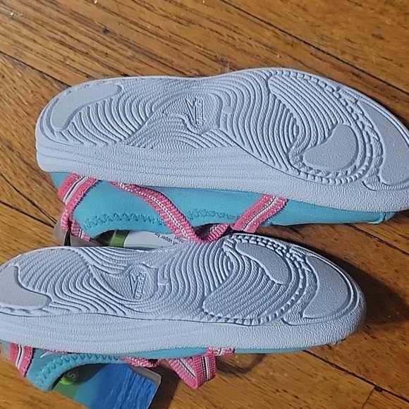 Speedo Mary Jane Kids Aqua Shoes - Blue and Pink SZ S - Picture 5 of 12